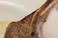 The lamb chop is very tender and has an earthy distinct taste.