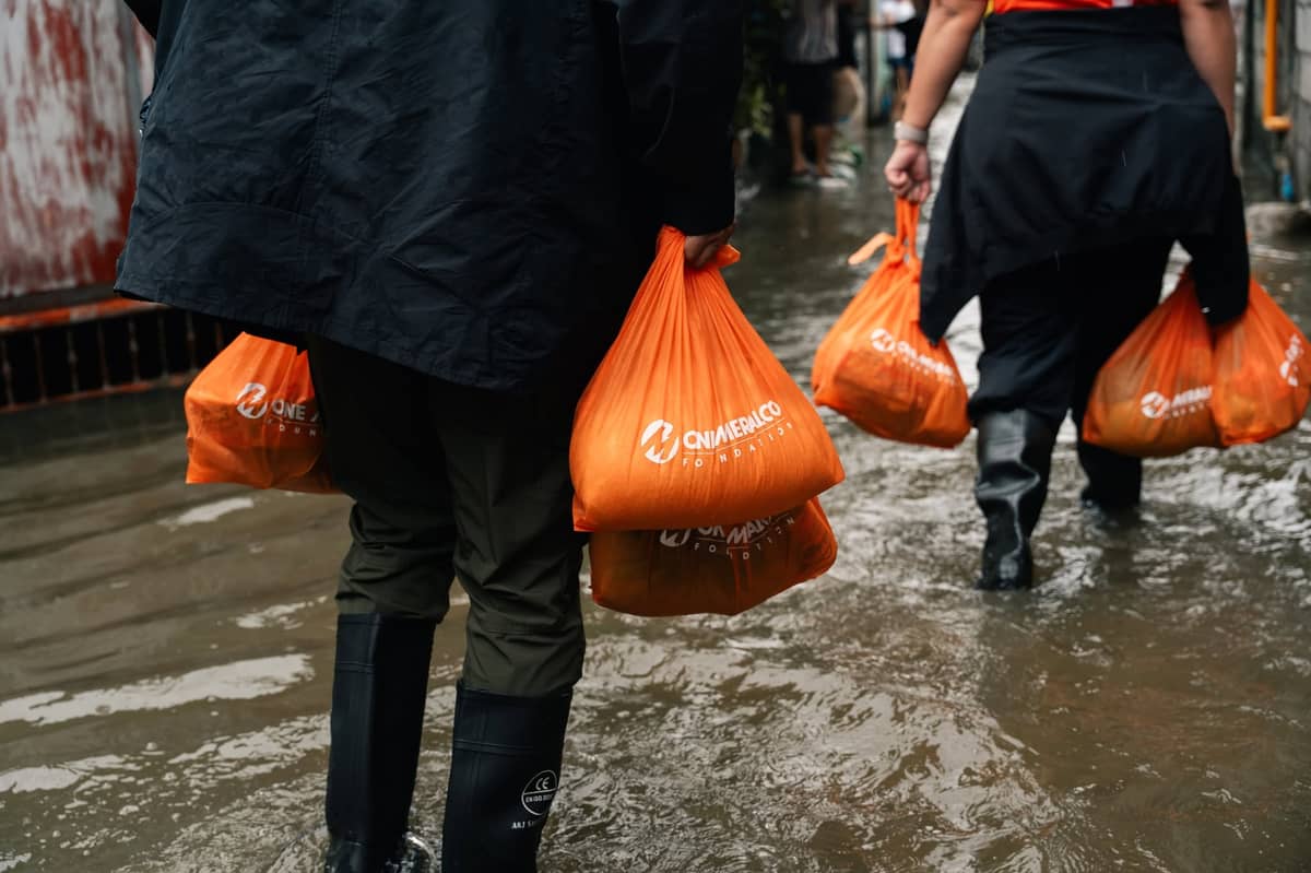 EACH family received relief packs, a big help to residents especially as high floodwaters made it difficult for residents to go out and buy food.