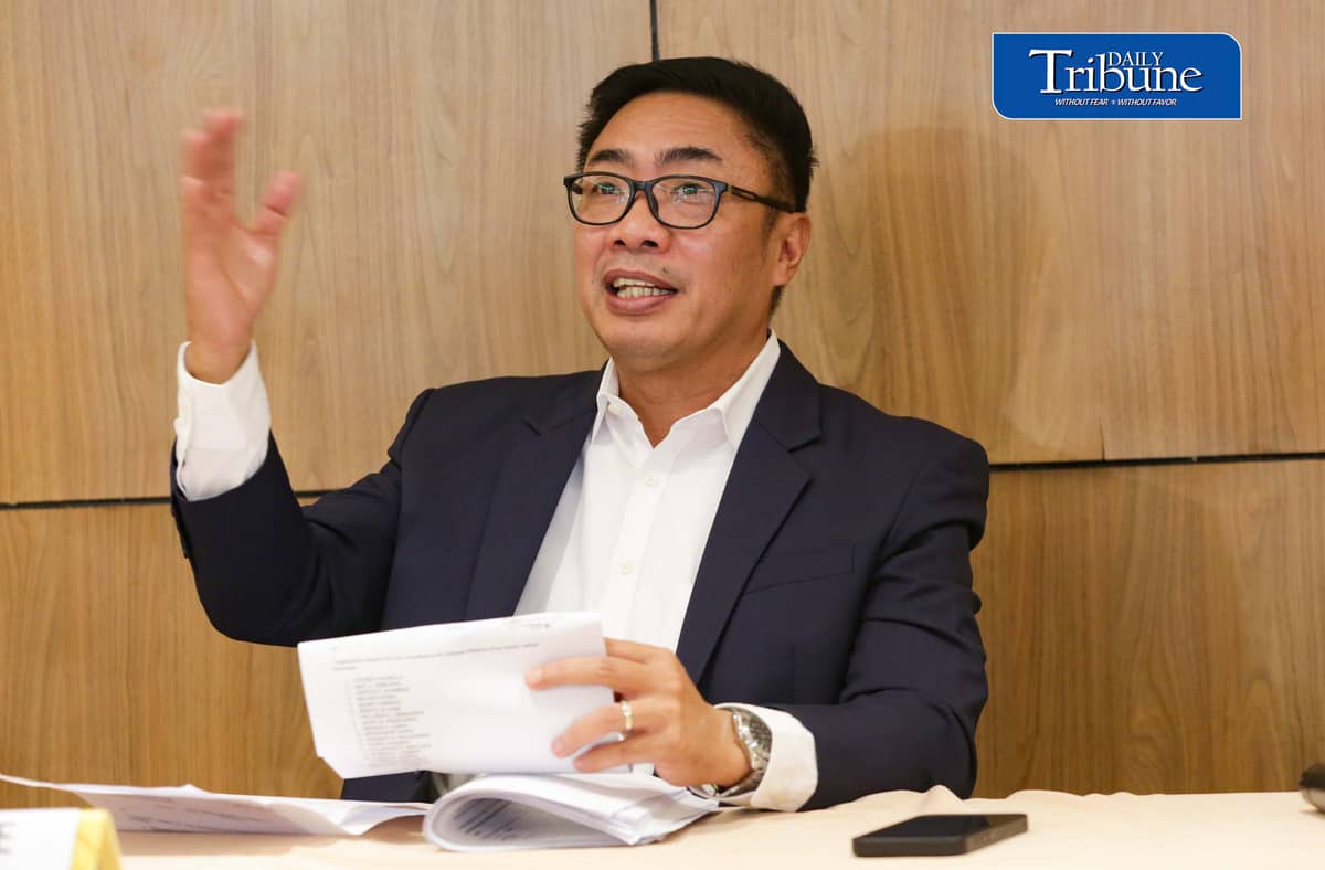 (August 20 2026) Atty. Ade Fajardo spokesperson of former house speaker Martin Romualdez, speak during the press conference and shows a supplemental counter affidavit file before the office of the ombudsman, later of this day in connection to the statements of the 25 former drivers and security of Zaldy Co linking Romualdez to the anomalous flood control projects, held in Quezon City on Thursday August 20 2026. Photo/Analy Labor