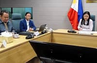 Trade Secretary Cris Roque met with Glovax Lifescience officials at the DTI office in Makati City.
