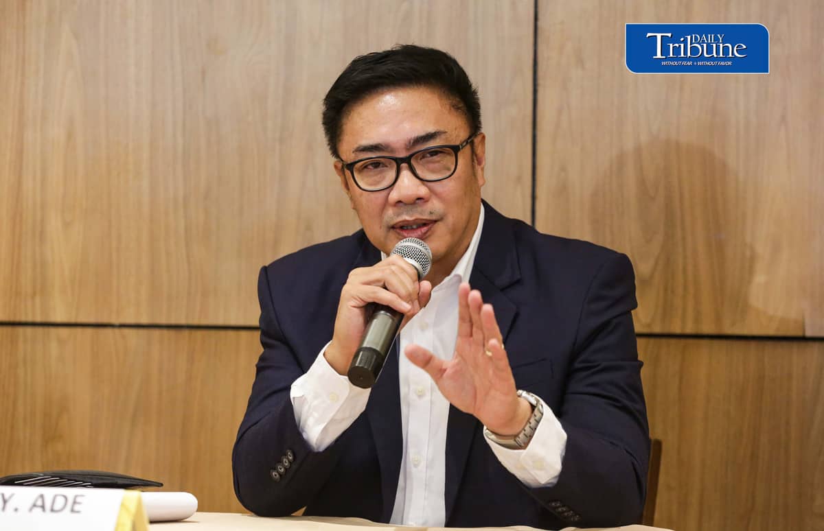 (August 20 2026) Atty. Ade Fajardo spokesperson of former house speaker Martin Romualdez, speak during the press conference and shows a supplemental counter affidavit file before the office of the ombudsman, later of this day in connection to the statements of the 25 former drivers and security of Zaldy Co linking Romualdez to the anomalous flood control projects, held in Quezon City on Thursday August 20 2026. Photo/Analy Labor
