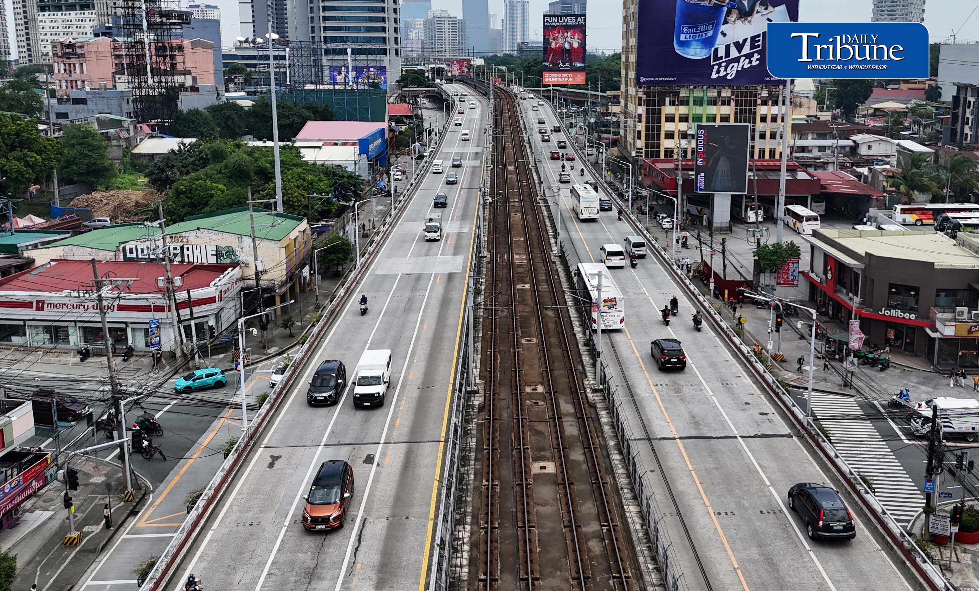 Light traffic at EDSA