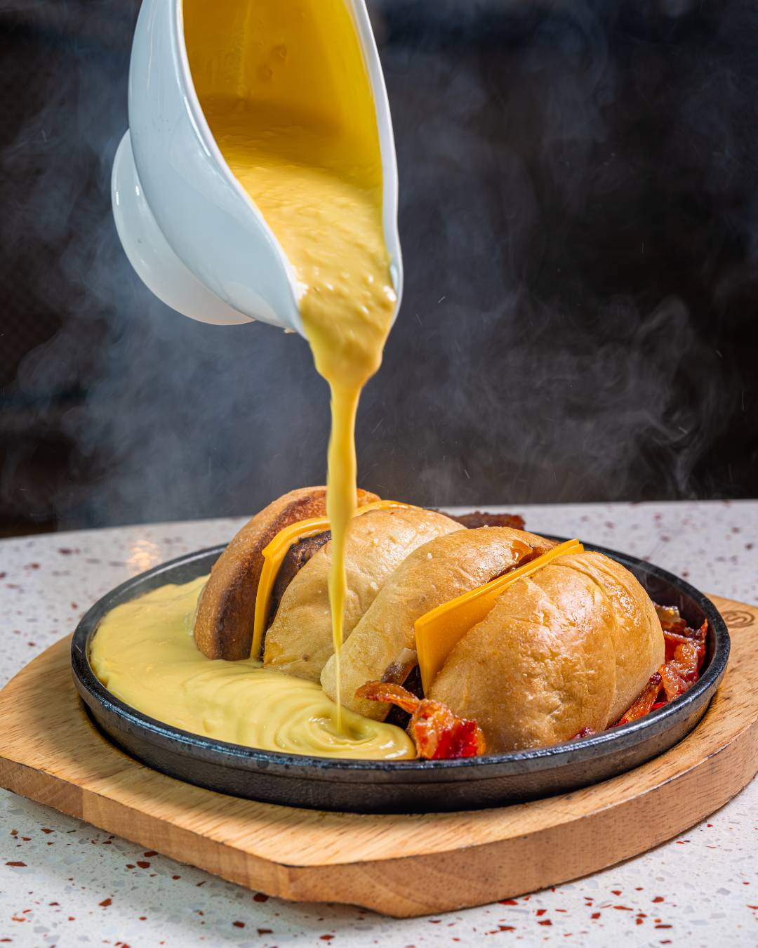 Sooo cheesy: Lava Cheese Burger.