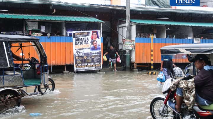 An open letter calling for President Ferdinand Marcos Jr. and DPWH Sec. Vince Dizon to visit Hagonoy, Bulacan to inspect the severe flooding, and to investigate the ₱5.4-billion flood control project in the municipality, on Saturday, August 22, 2026. Photo by Analy Labor