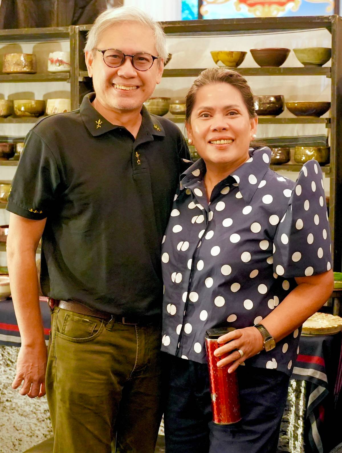 Ceramist Joey de Castro and wife Lally.