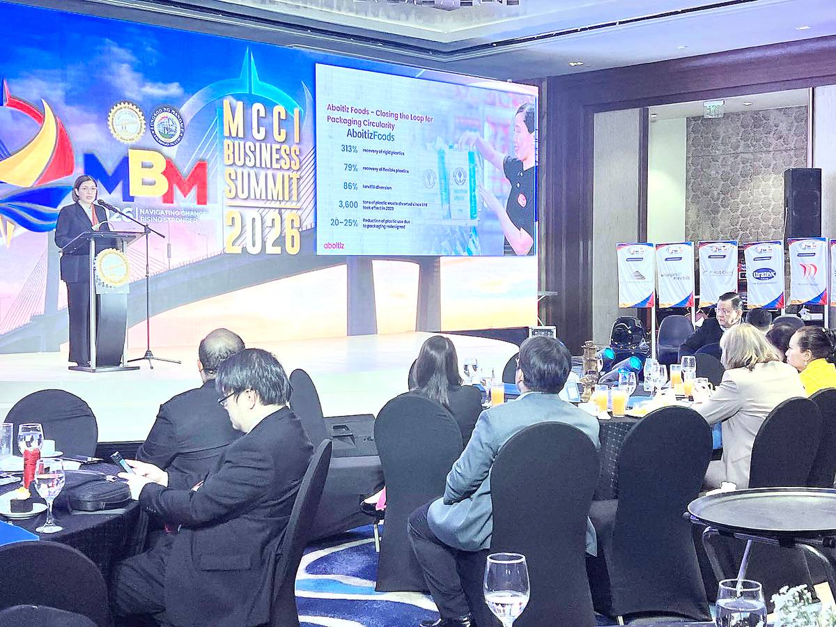 ABOITIZ Equity Ventures chief reputation and sustainability officer Ginggay Hontiveros-Malvar shares how circularity can help businesses create long-term value, strengthen resilience and build better connections across industries at the MCCI Business Summit 2026 in Cebu.