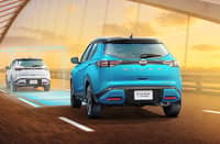E-POWER badging identifies the new Kicks, which uses a gasoline engine to generate electricity for its drive motor.