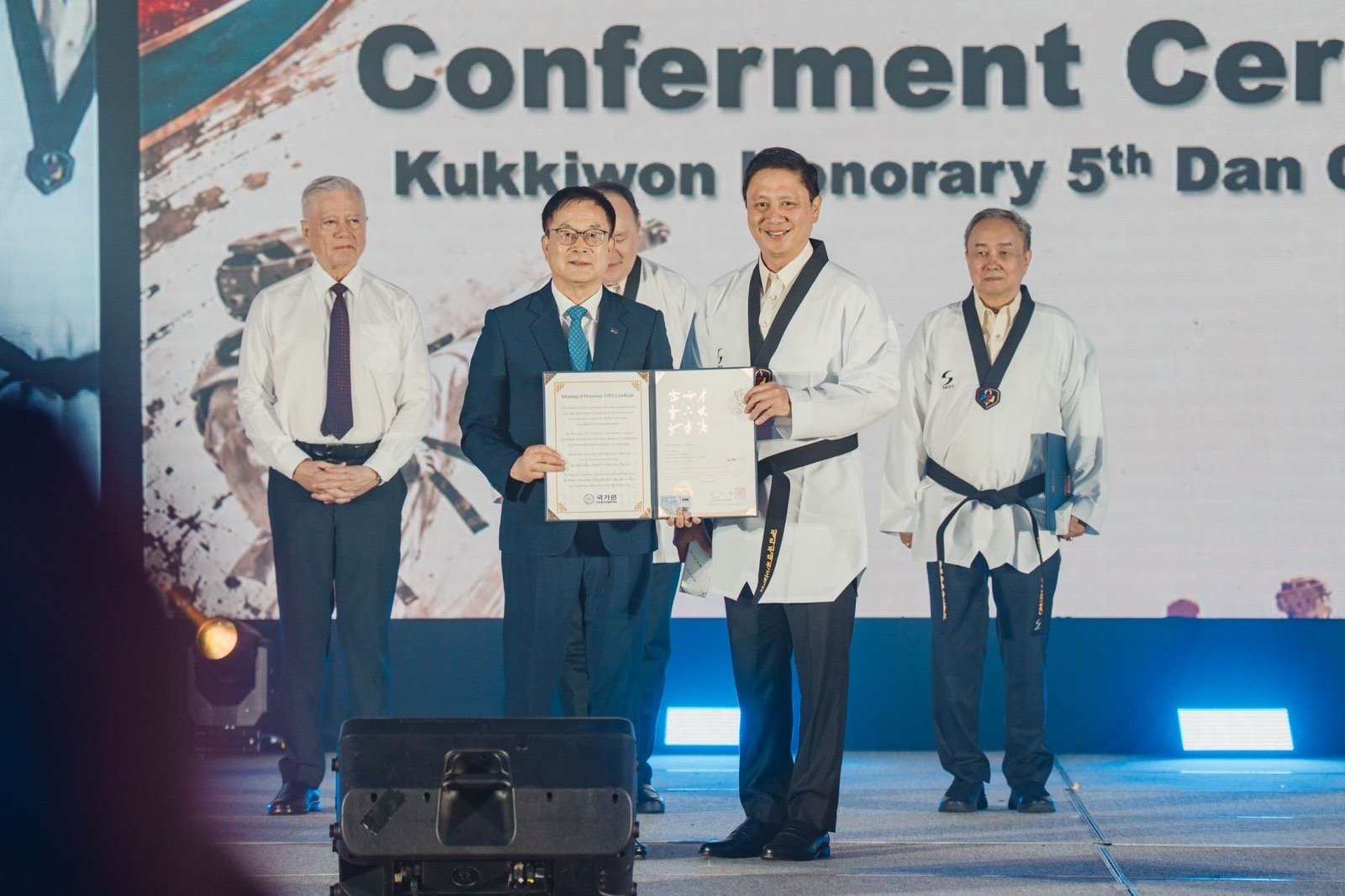 Marcos feted with honorary 9th Dan  
