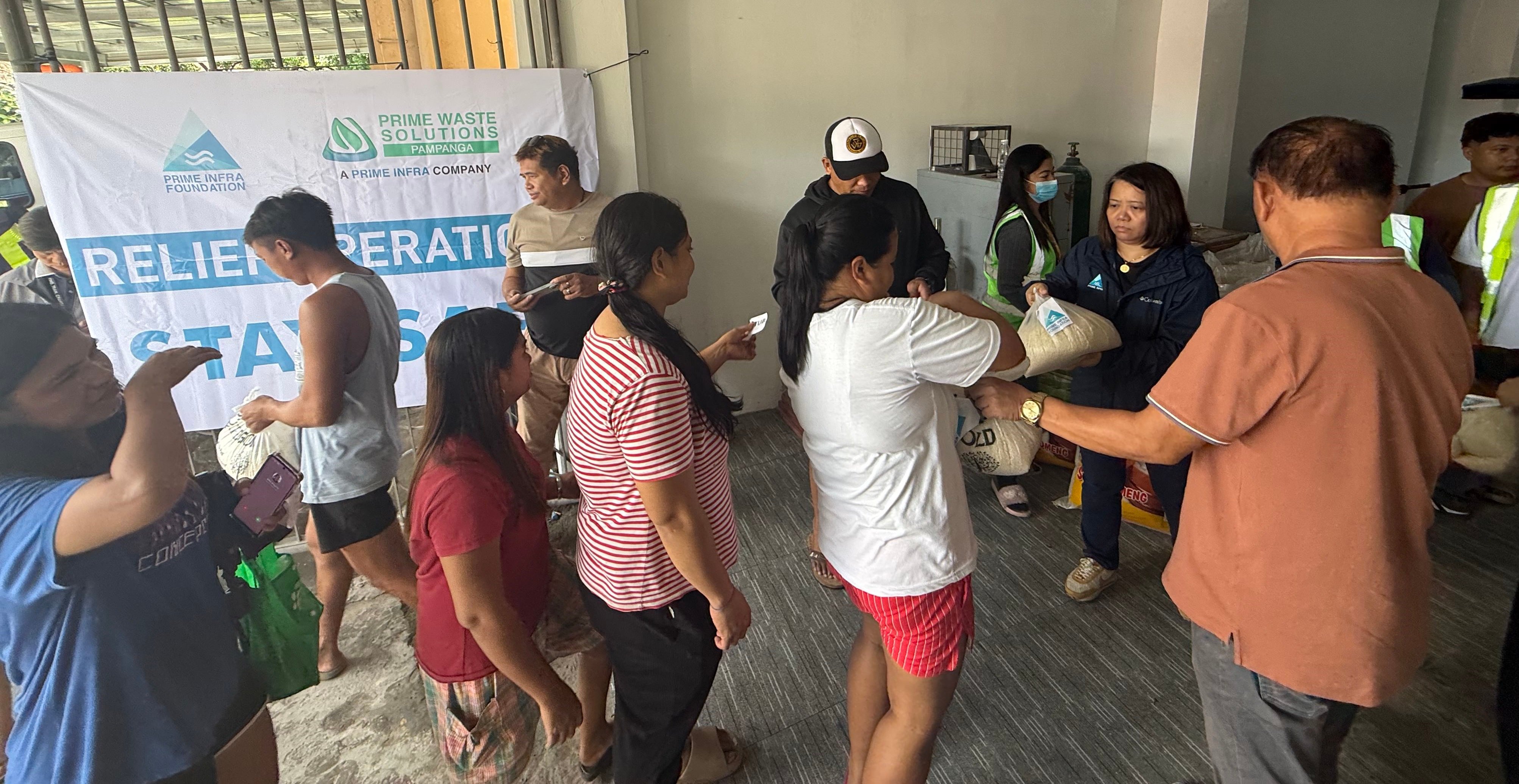 Prime Infra Foundation, PWS Pampanga extend relief to communities affected by habagat