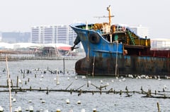 Ship ran aground in Cavite