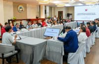 President Ferdinand Marcos Jr. presided over the Situational Report in San Fernando, Pampanga, on Monday, joined by cabinet secretaries and governors of Pampanga, Bataan, and Nueva Ecija, among others.