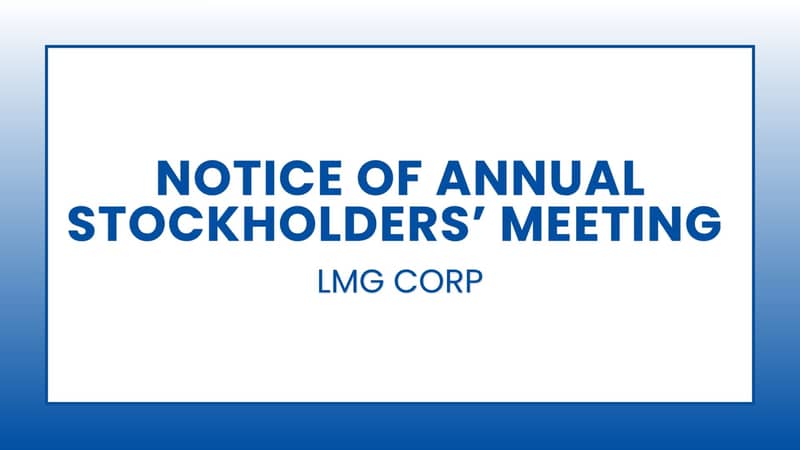 LMG Corp: Notice of Annual Stockholders’ Meeting