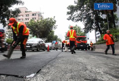 Quezon Avenue asphalt