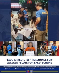 Bebot huli sa extortion raket para maging bumbero ng BFP