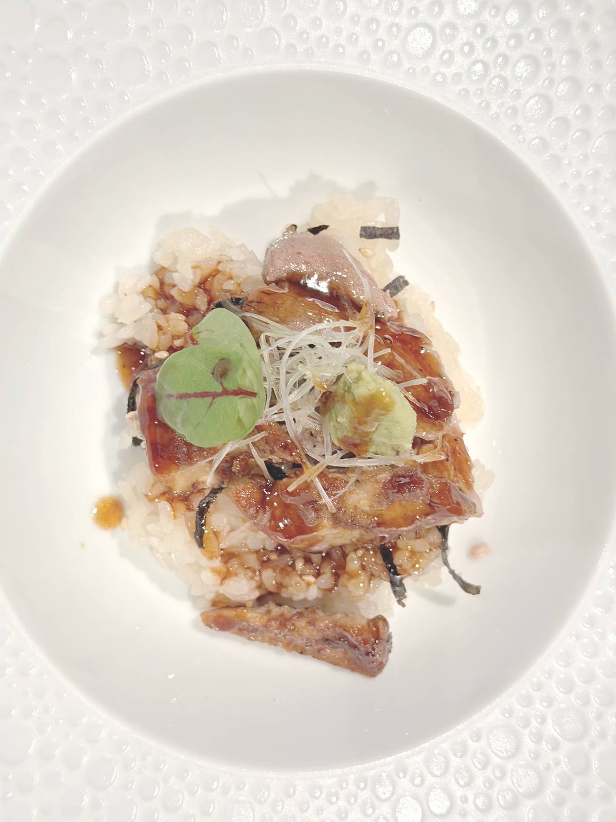 MINI rice bowl with otoro and foie gras.