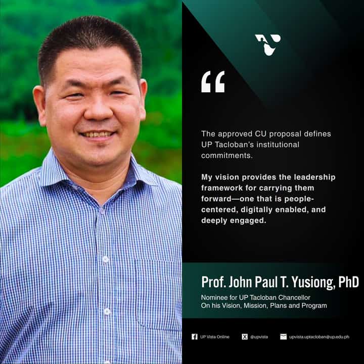Yusiong named first UP Tacloban chancellor