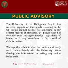 UP Baguio cautions public over bogus alumni claims