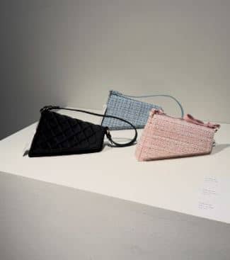 Purpose bags in Black, Tweed Blue and Tweed Sakura.