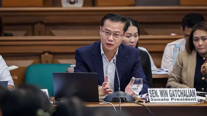 Senate President Win Gatchalian during the first budget deliberation for the proposed 2027 expenditure on Thursday, 27 August.