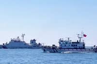 China deploys record number of ships around Taiwan
