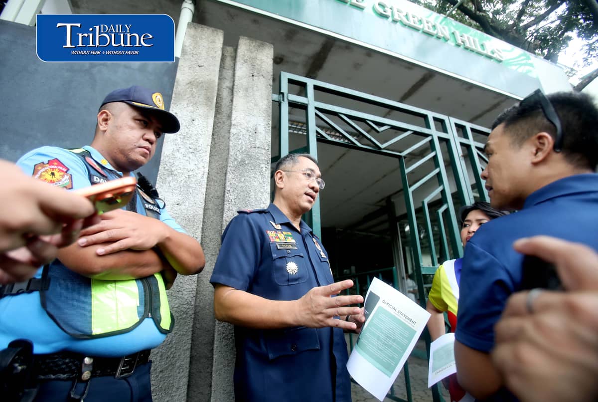 Following an investigation into security concerns at La Salle Green Hills on Thursday, 27 August 2026, Mandaluyong Police Chief PCol. Reynan Patam confirmed that a student was responsible for the message that caused the scare after allegedly identifying himself as a shooter. According to Patam, the student sent the message to a classmate, who immediately informed their parents. Photo/Analy Labor