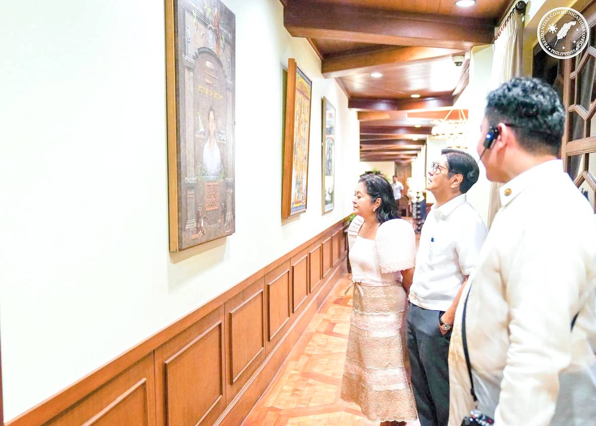 President Ferdinand Marcos Jr. and First Lady Liza Araneta-Marcos takes a tour of the newly renovated Coconut Palace in Pasay City.
