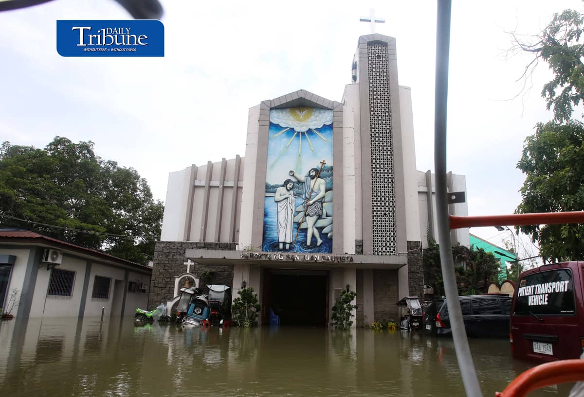 (August 28 2026) The St. John the Baptist Church in San Juan, Hagonoy Bulacan, was submerged by floodwater on Saturday August 22 2026, Due continuous heavy rain brought by Southwest monsoon. Hagonoy was among the Bulacan towns linked to the ghost flood-control projects. Photo/Analy Labor