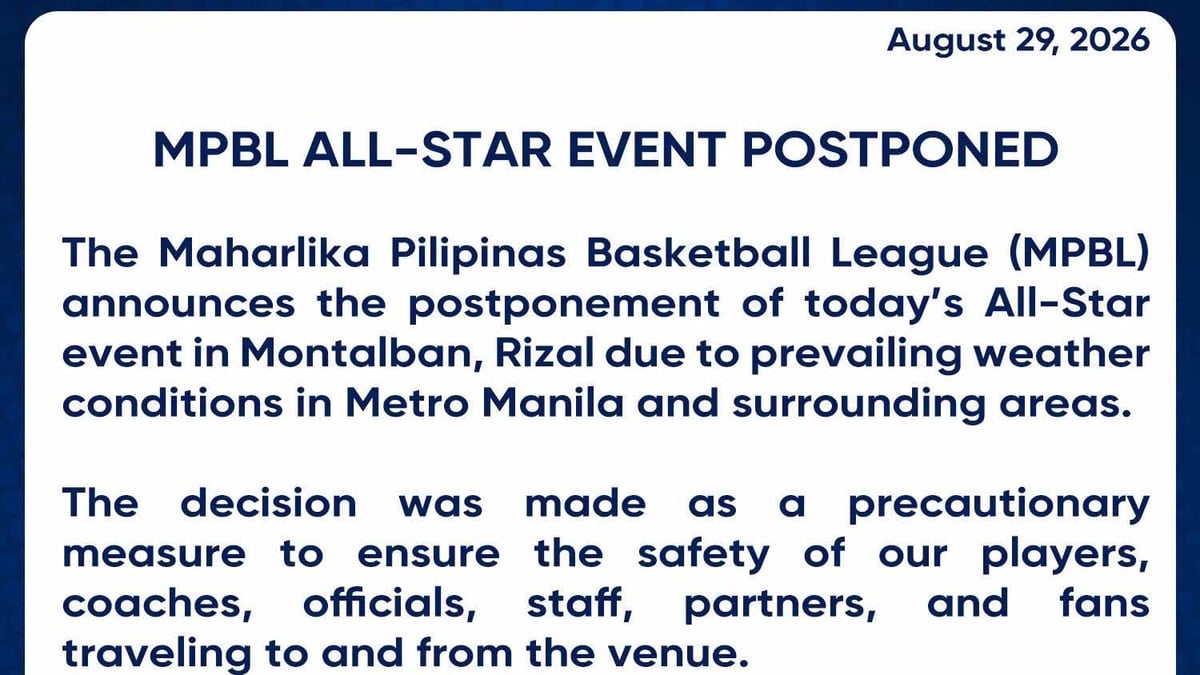 Heavy rains, floods cancel MPBL All-Star