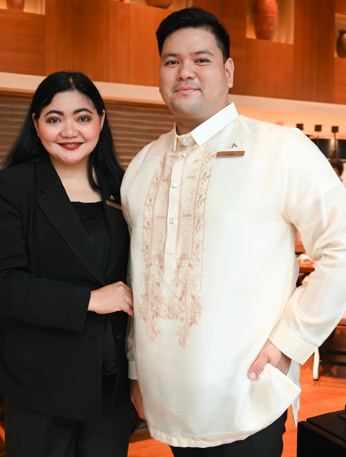 BEVERAGE manager Juvelyn Gomez and restaurant manager of Brasserie on 3 Alfred Banas.