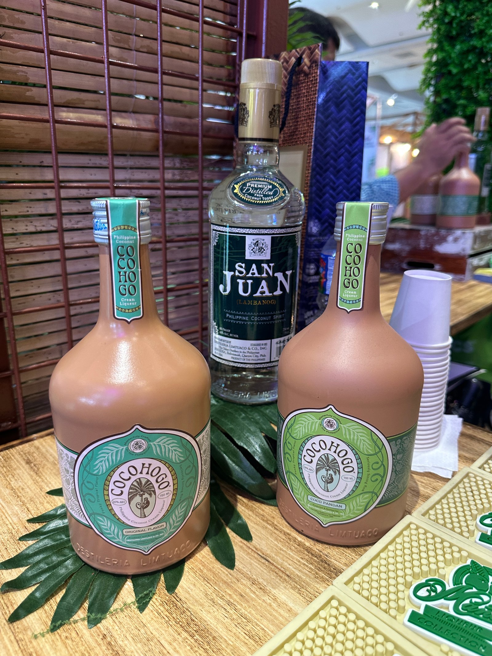 Coconut juice and coconut milk are also used in making liquor like Destileria Limtuaco's Coco Hogo