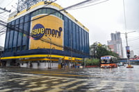 Knee deep flood along España Blvd. in Manila