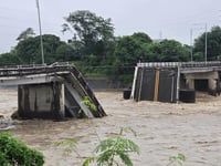 Bridge collapse leaves 4 missing