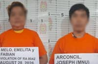 TWO alleged illegal recruiters were arrested by CIDG Isabela and DMW Region 2 operatives in Santiago City on 28 August for allegedly collecting P75,000 in fees from applicants promised jobs in Ireland and the Netherlands with salaries of up to P3,200 a month, despite having no DMW authorization.