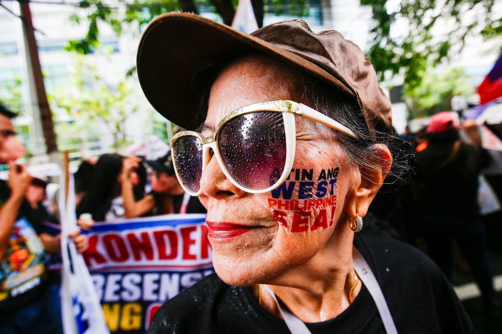 Activists gather outside the Chinese Embassy in Makati City on Monday, 31 August 2026, to protest China’s call for the Philippines to remove the BRP Sierra Madre from Ayungin Shoal. They also urged the Chinese Coast Guard to stop harassing Filipino fishermen and respect the 2016 arbitral ruling.