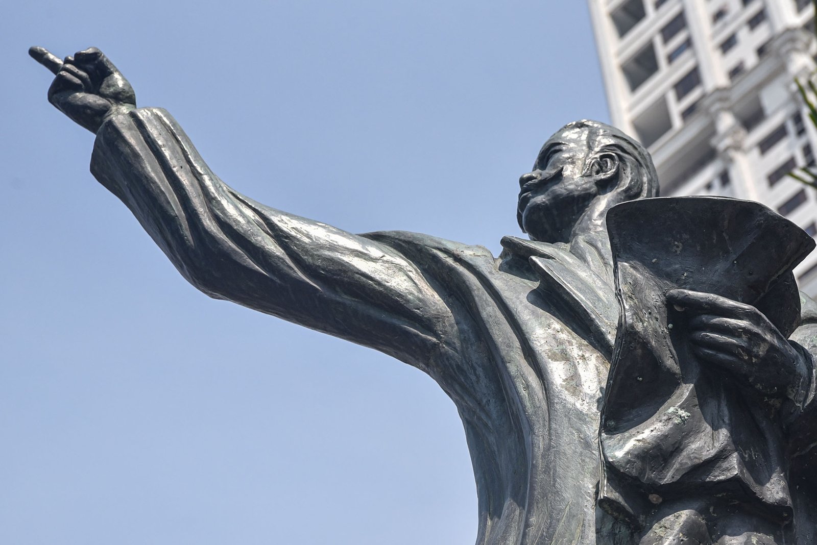 A monument of Filipino journalist and propagandist Marcelo H. del Pilar stands at the corner of M.H. del Pilar Street and Quirino Avenue in Manila, on August 31.

Also known by his pen name 'Plaridel' del Pilar was a leading figure of the Propaganda Movement and is venerated as one of the pioneers of Philippine journalism. He edited La Solidaridad, using the publication to campaign for reforms under the Spanish colonial.