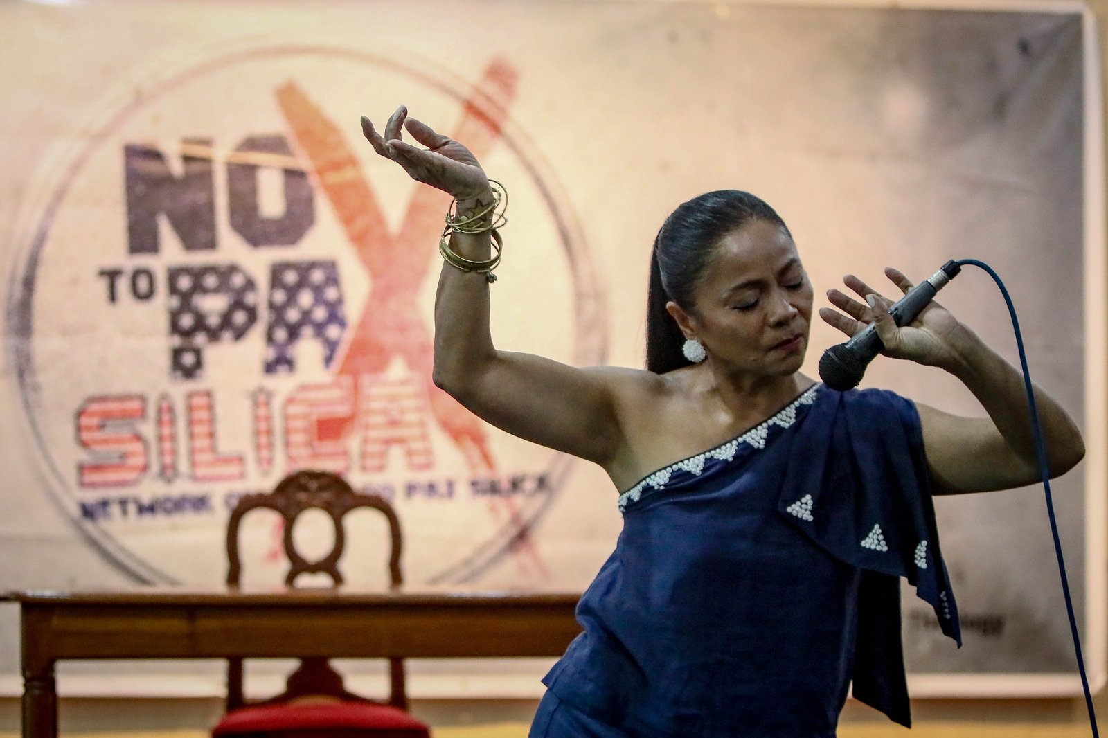 Various indigenous, progressive, and environmental sector groups gathered at the launch of the “No To Pax Silica Network” in Quezon City on Monday, 31 August, 2026. A cultural and culminating program was seen opposing Pax Silica. | Aram Lascano