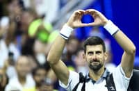 Serbia's Novak Djokovic acknowledges the crowd before stepping off the court following his defeat in the first round of the US Open. Djkovic lost to unseeded Argentinian player Mariano Navone in five sets