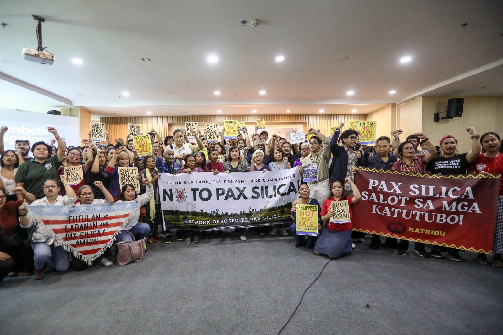 Various indigenous, progressive, and environmental sector groups gathered at the launch of the “No To Pax Silica Network” in Quezon City on Monday, 31 August, 2026. A cultural and culminating program was seen opposing Pax Silica. | Aram Lascano