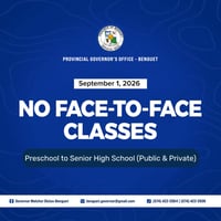 Benguet suspends face-to-face classes on 1 September