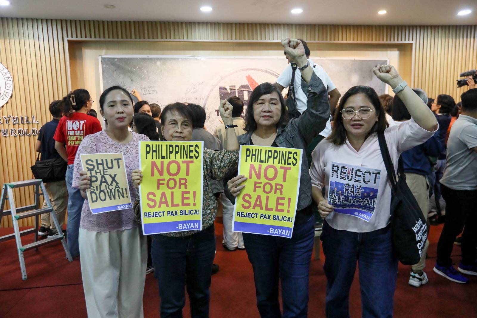 Various indigenous, progressive, and environmental sector groups gathered at the launch of the “No To Pax Silica Network” in Quezon City on Monday, 31 August, 2026. A cultural and culminating program was seen opposing Pax Silica. | Aram Lascano