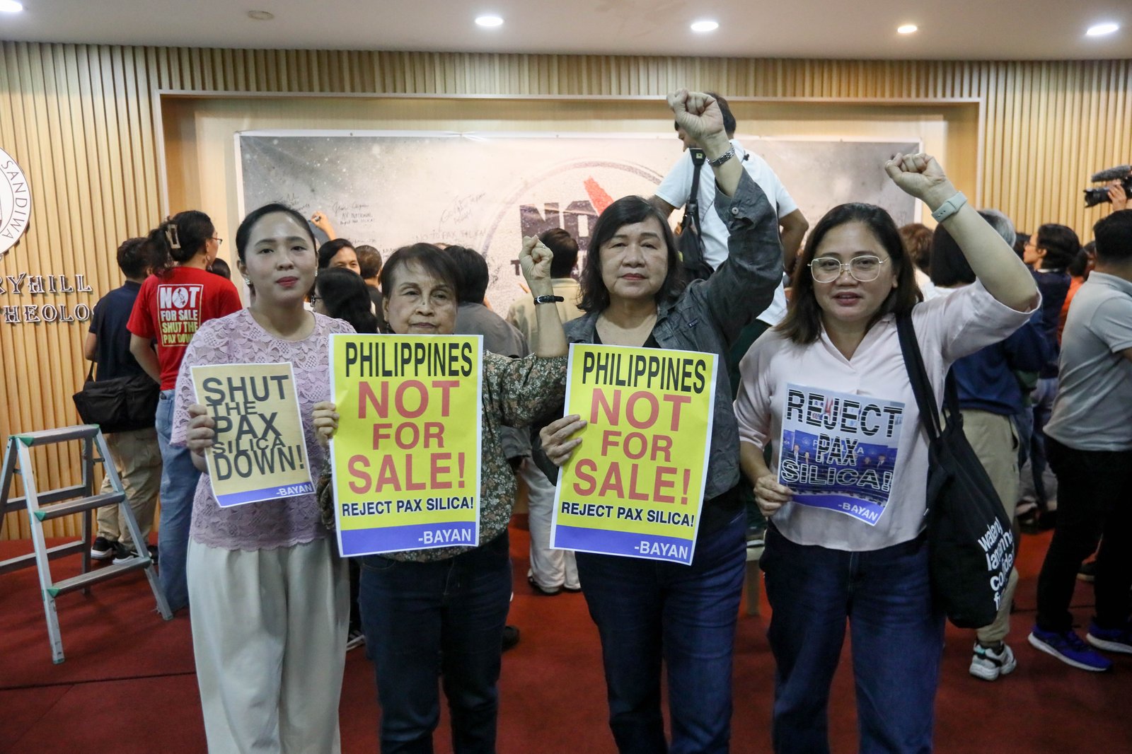Various indigenous, progressive, and environmental sector groups gathered at the launch of the “No To Pax Silica Network” in Quezon City on Monday, 31 August, 2026. A cultural and culminating program was seen opposing Pax Silica. | Aram Lascano