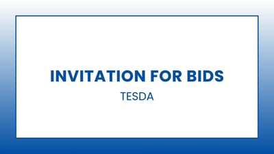 TESDA: Invitation for Bids