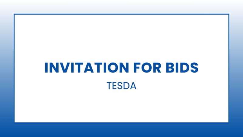 TESDA: Invitation for Bids