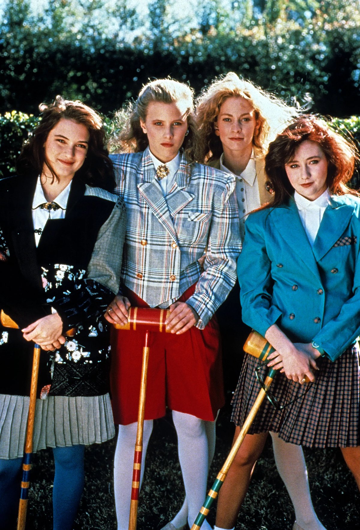 In the original 1989 film, Winona Ryder (L) gets in with the cool kids, a.k.a. Heathers, played by Kim Walker, Lisanne Falk, and Shannen Doherty.