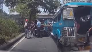 Viral road rage involving jeepney driver and private vehicle motorists along Andres Bonifacio Avenue approaching C5 in Marikina City. Video posted on 31 August.