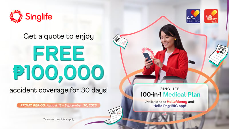 AUB, Singlife offer free P100K accident coverage