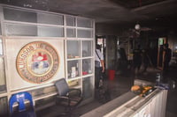 BFP INSPECTS FIRE-DAMAGED MANILA CITY HALL OFFICE