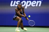 COCO Gauff displays her dominant form in booking a 6-3, 6-4 victory over Zeynep Sonmez in the opening round of the women’s singles event of the US Open.
