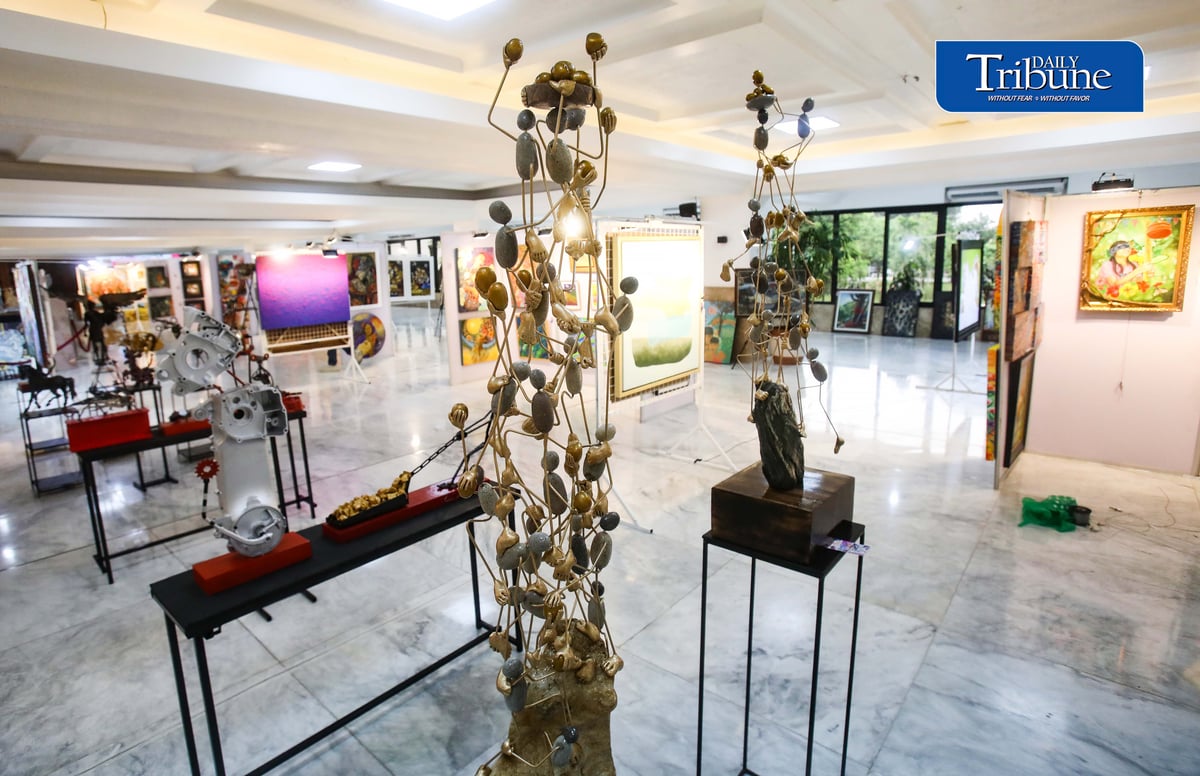 ART FOR A CAUSE 🎨 | Paintings and sculptures by Filipino artists are showcased at the Tahanang Sining Art Exhibition for a Cause 2026 at the House of Representatives in Quezon City.
Running from 1 to 10 September, the fundraising exhibition will allocate a portion of its proceeds to help cancer patients.
📷 Analy Labor