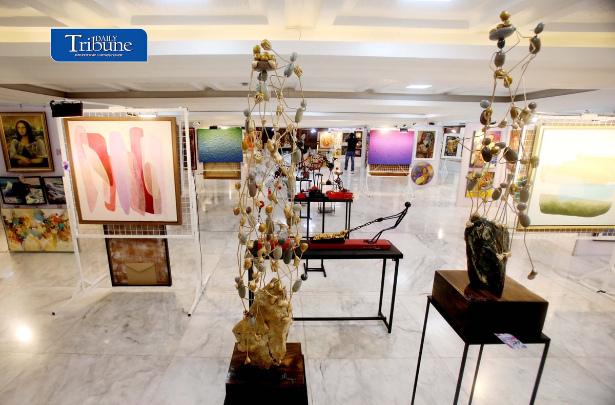 ART FOR A CAUSE 🎨 | Paintings and sculptures by Filipino artists are showcased at the Tahanang Sining Art Exhibition for a Cause 2026 at the House of Representatives in Quezon City.
Running from 1 to 10 September, the fundraising exhibition will allocate a portion of its proceeds to help cancer patients.
📷 Analy Labor